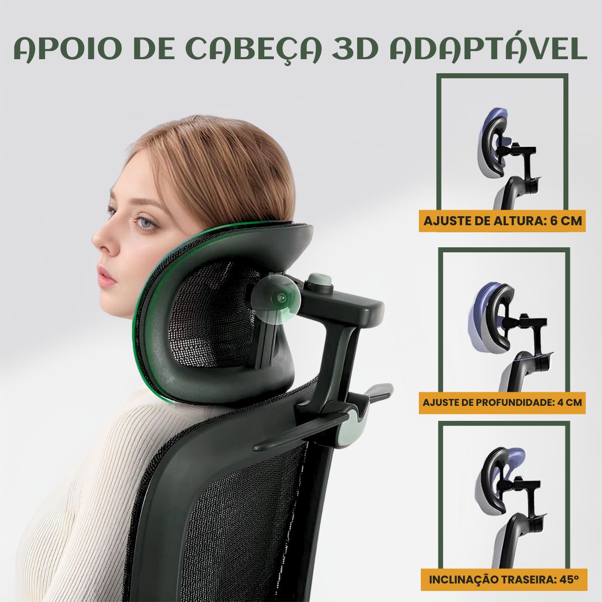 Cadeira De Escritório Ergonômica Mônaco BT07 e WT07 Preto e Branco Luvinco Malha Respirável com Suporte Lombar Adaptável Apoio para Pés Retrátil Encosto Ajustável Seis Posições Suporta 200kg