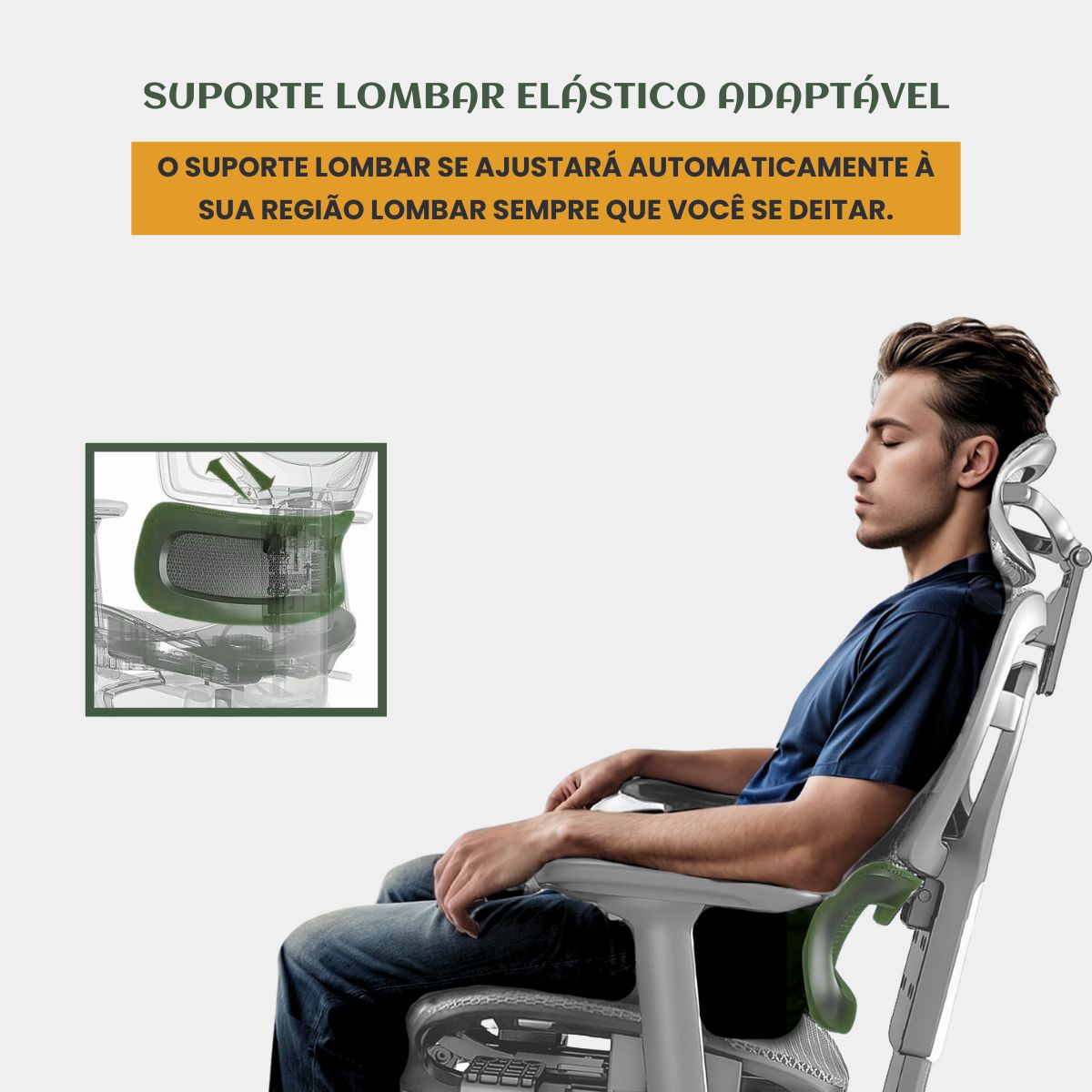 Cadeira De Escritório Ergonômica Mônaco BT07 e WT07 Preto e Branco Luvinco Malha Respirável com Suporte Lombar Adaptável Apoio para Pés Retrátil Encosto Ajustável Seis Posições Suporta 200kg