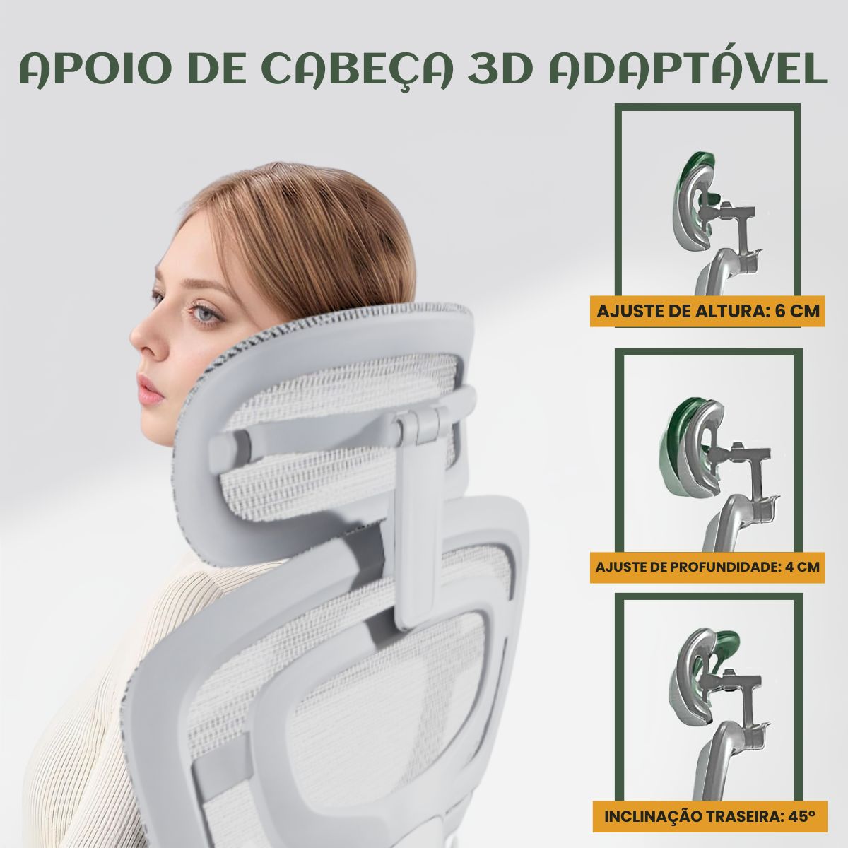 Cadeira De Escritório Ergonômica Mônaco BT07 e WT07 Preto e Branco Luvinco Malha Respirável com Suporte Lombar Adaptável Apoio para Pés Retrátil Encosto Ajustável Seis Posições Suporta 200kg