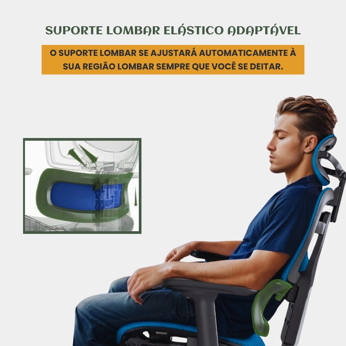 Cadeira De Escritório Ergonômica Mônaco BT07 e WT07 Preto e Branco Luvinco Malha Respirável com Suporte Lombar Adaptável Apoio para Pés Retrátil Encosto Ajustável Seis Posições Suporta 200kg