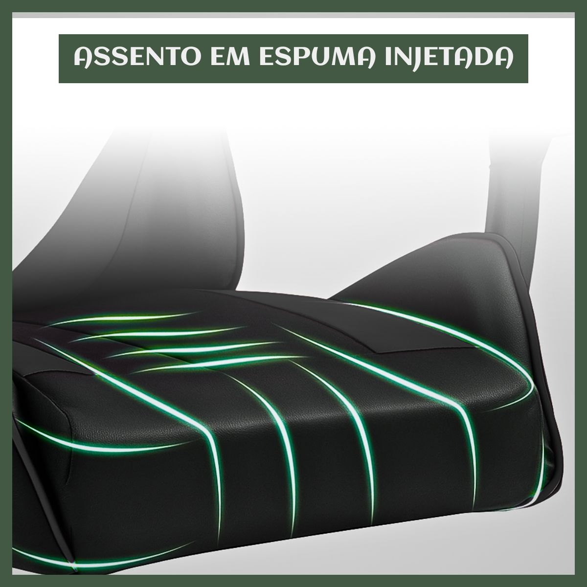 Cadeira De Escritório Gamer Nitro Ergonômica Estofado Couro Sintético Reclinável Altura Ajustável Apoio Para Pés LuvinCo
