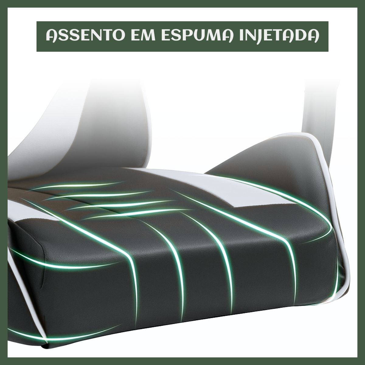 Cadeira De Escritório Gamer Nitro Ergonômica Estofado Couro Sintético Reclinável Altura Ajustável Apoio Para Pés LuvinCo