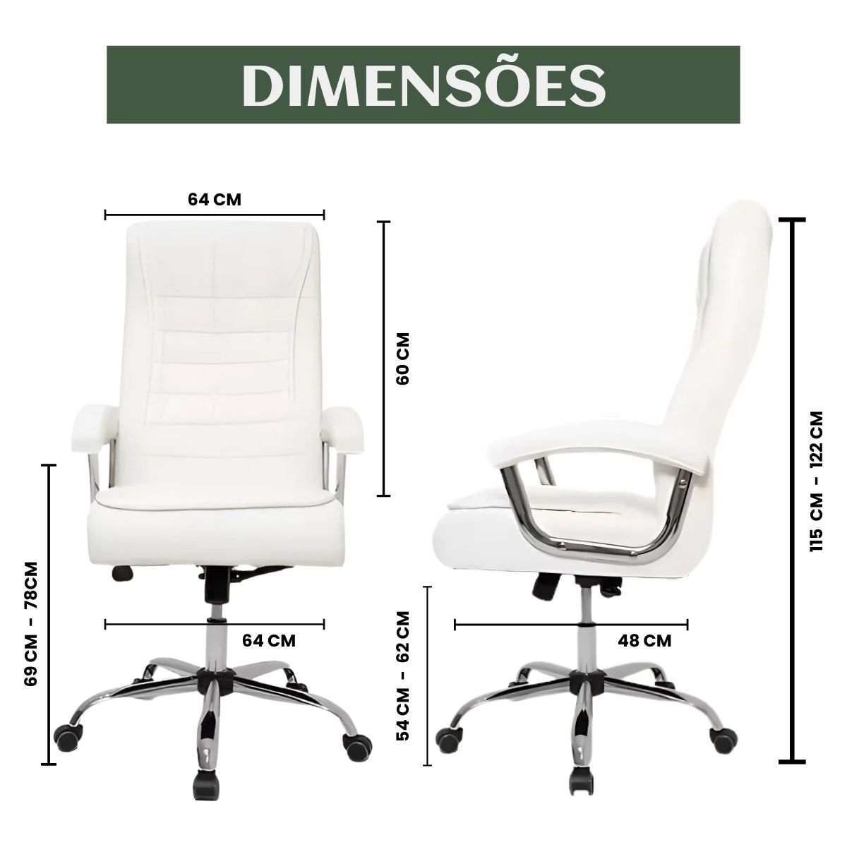 Cadeira De Escritório Miami Preta Presidente Ergonômica Tecnológica Com 42 Molas Ensacadas Revestimento Pillow Top LuvinCo