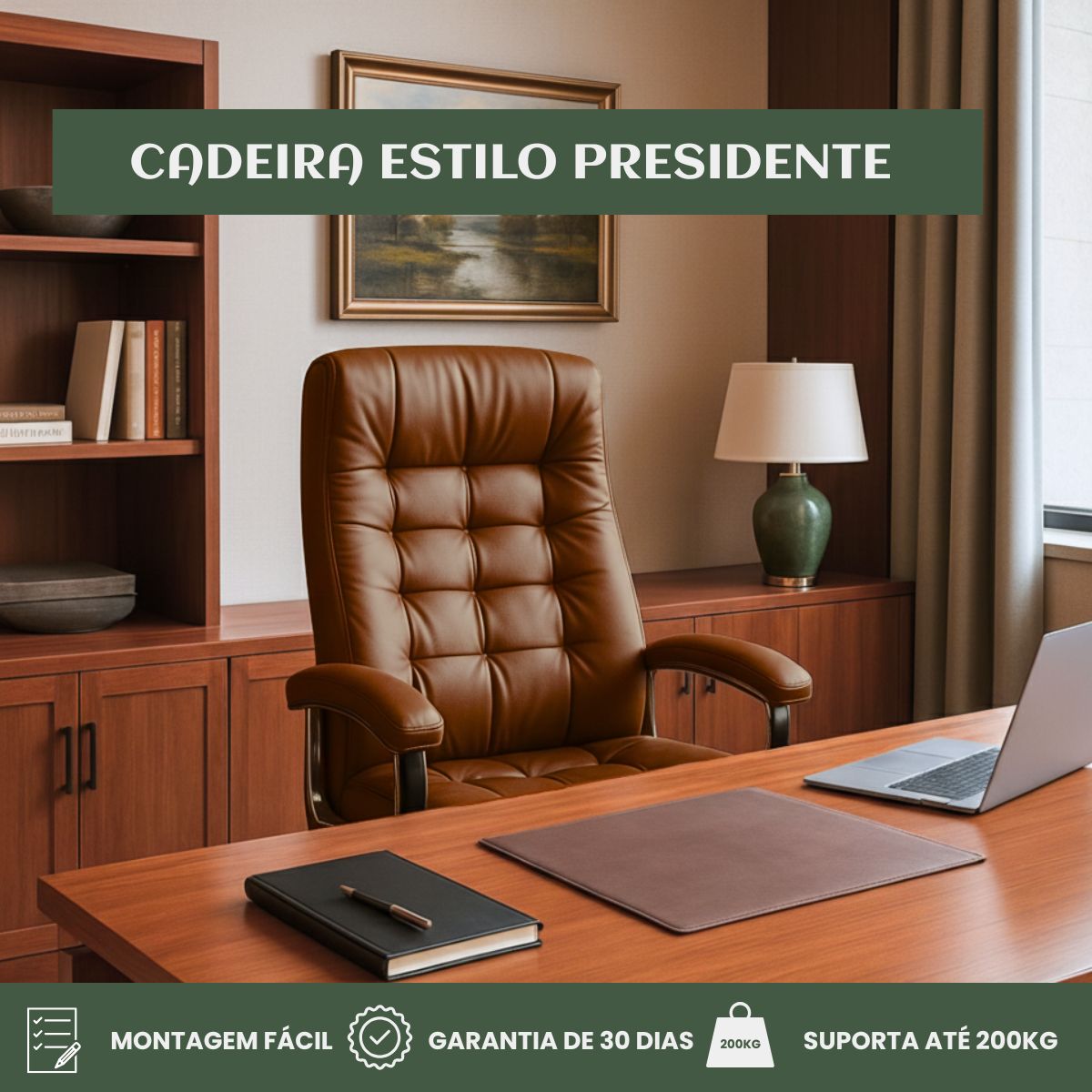 Cadeira De Escritório Miami Preta Presidente Ergonômica Tecnológica Com 42 Molas Ensacadas Revestimento Pillow Top LuvinCo