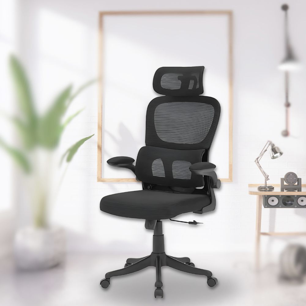 Cadeira Escritório Ergonômica Genebra B500 e G500 Luvinco com Suporte Lombar Estofado Mesh