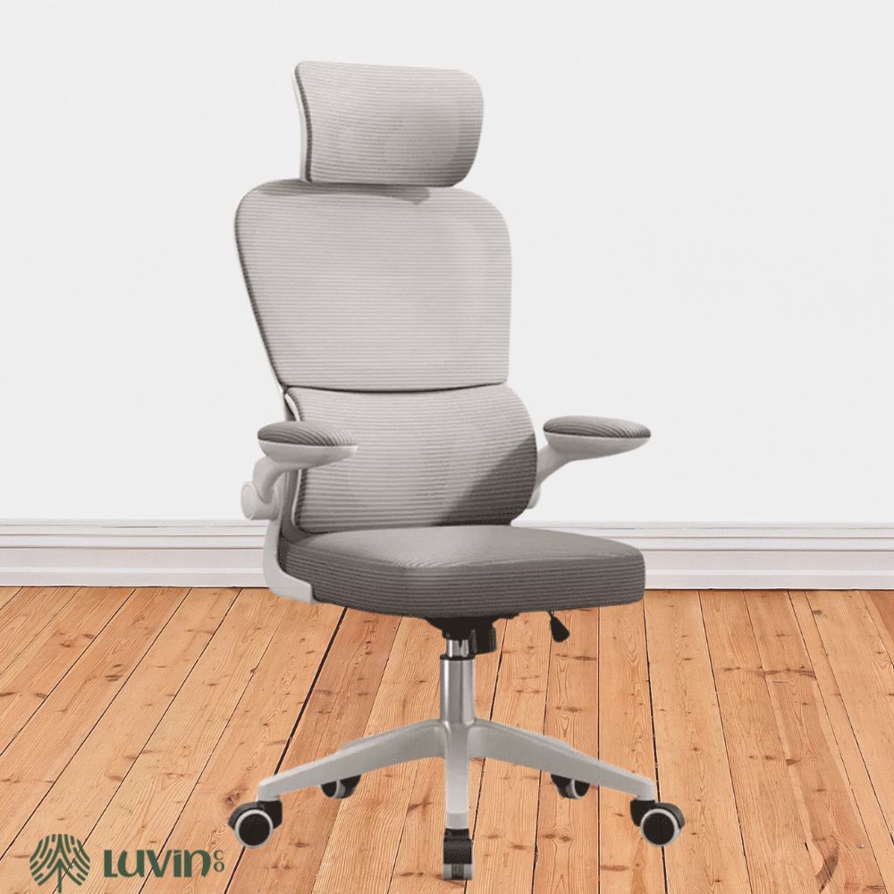 Cadeira Escritório Ergonômica Genebra B500 e G500 Luvinco com Suporte Lombar Estofado Mesh