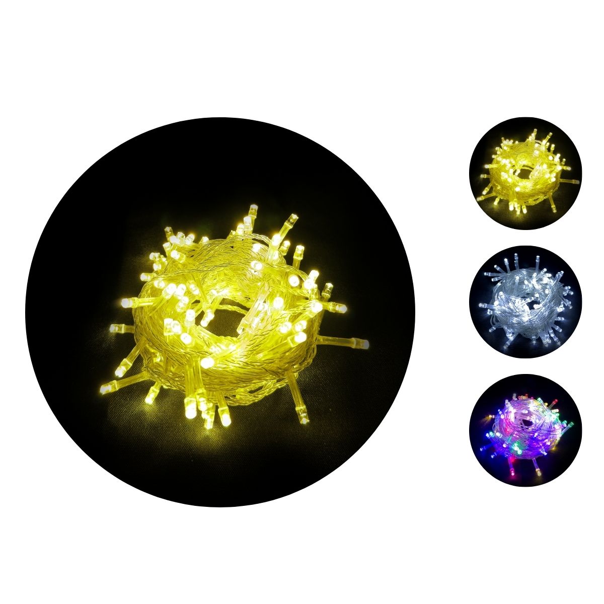 Cordão Pisca de Natal 100 Leds 10 metros Fio Transparente 8 Funções Decoração Para Árvores, Casa e Festas  LuvinCo