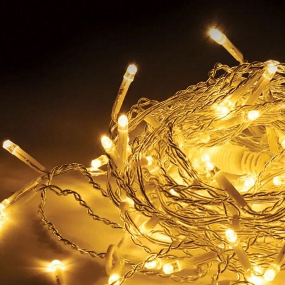 Cordão Pisca de Natal 100 Leds 10 metros Fio Transparente 8 Funções Decoração Para Árvores, Casa e Festas  LuvinCo