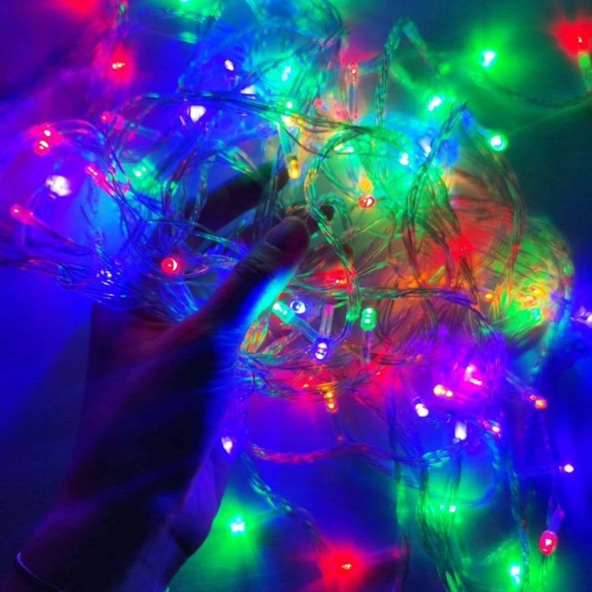Cordão Pisca de Natal 500 Leds 50 metros Fio Transparente 8 Funções Decoração Para Árvores, Casa e Festas LuvinCo