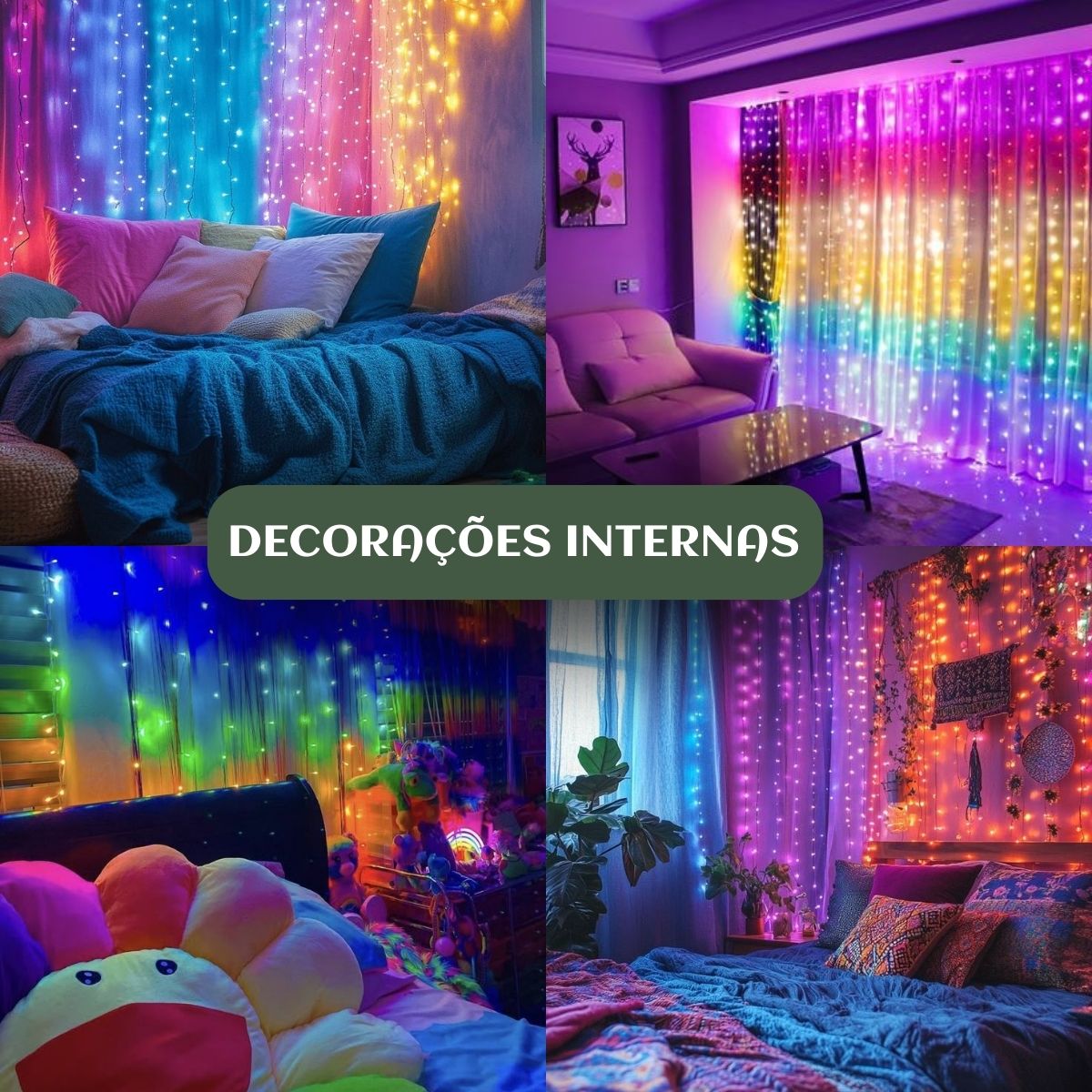 Cortina 300 Leds 3x3m Pisca Pisca USB IP44 8 Modos De Iluminação Luzes De Fada Decoração Natal Festa LuvinCo