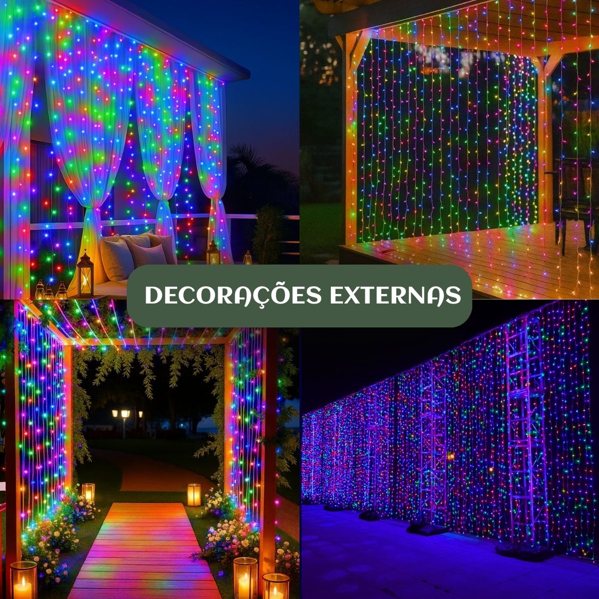 Cortina 300 Leds 3x3m Pisca Pisca USB IP44 8 Modos De Iluminação Luzes De Fada Decoração Natal Festa LuvinCo