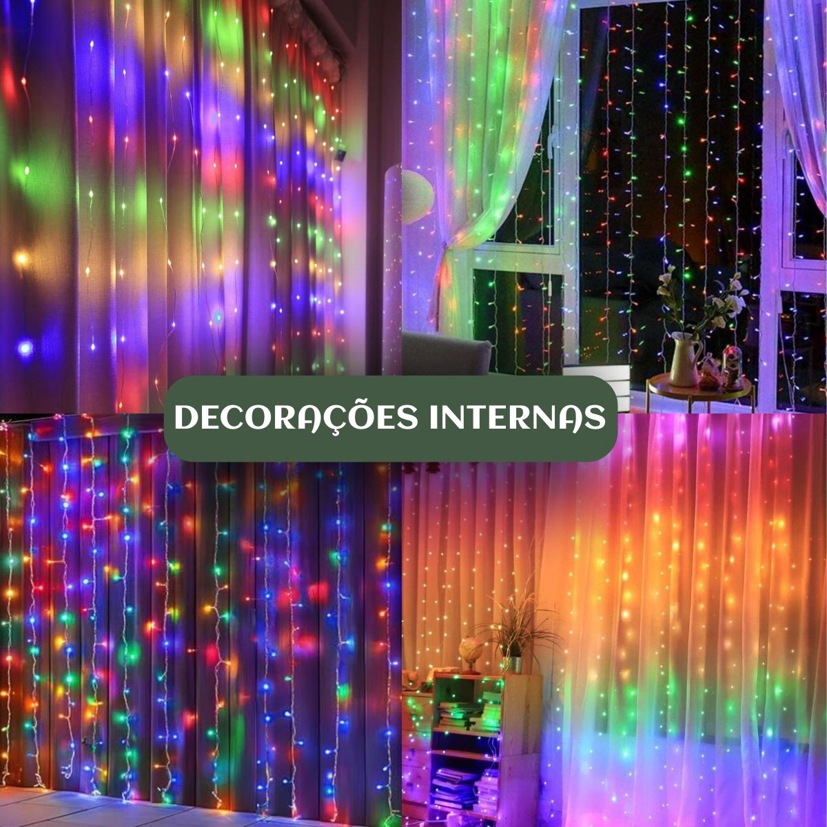 Cortina 300 Leds 3x3m Pisca Pisca USB IP44 8 Modos De Iluminação Luzes De Fada Decoração Natal Festa LuvinCo