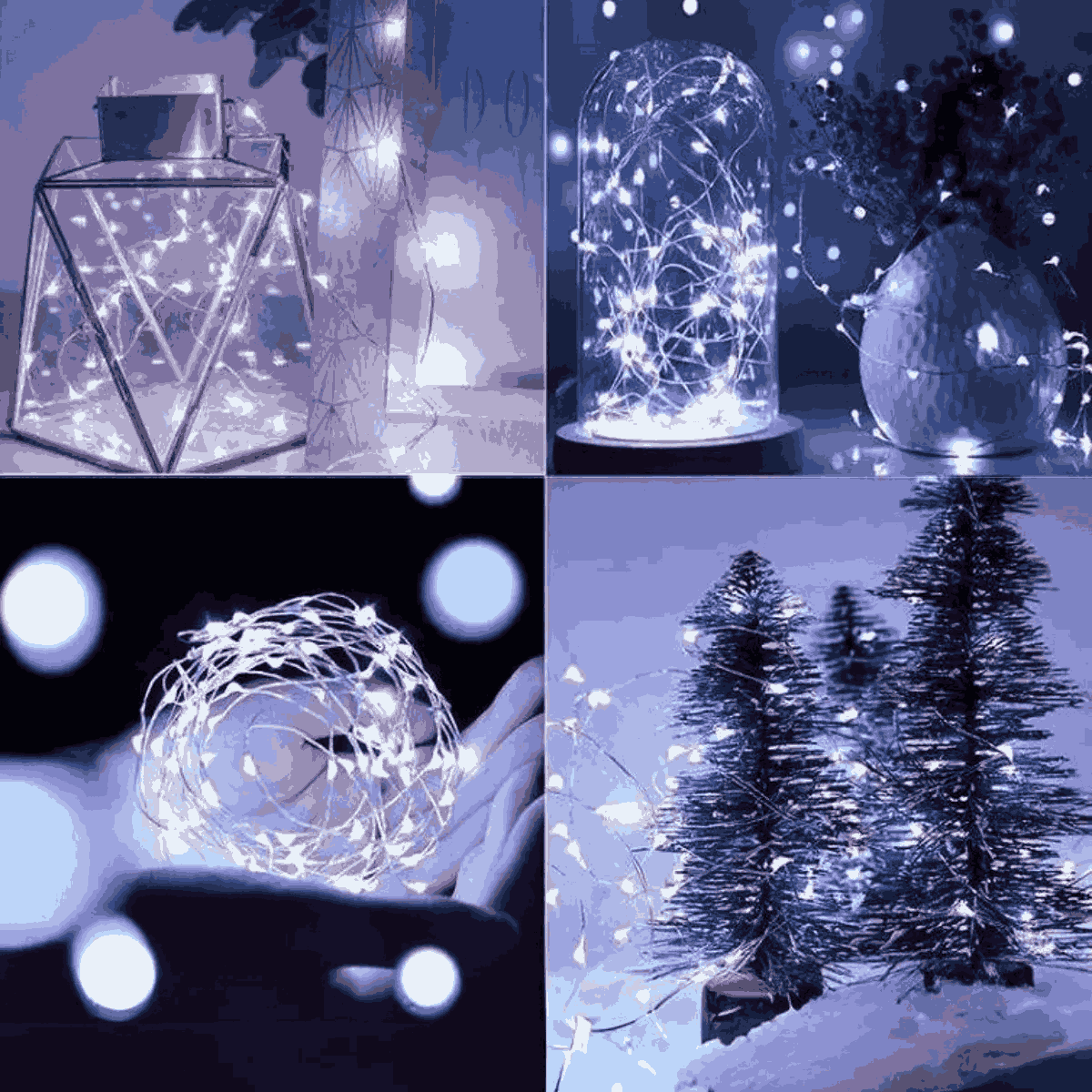 Fio De Fada 100 Led 10 Metros IP44  Bateria Cordão Pisca Luzes Lâmpadas Festa Decoração Árvore de Natal LuvinCo