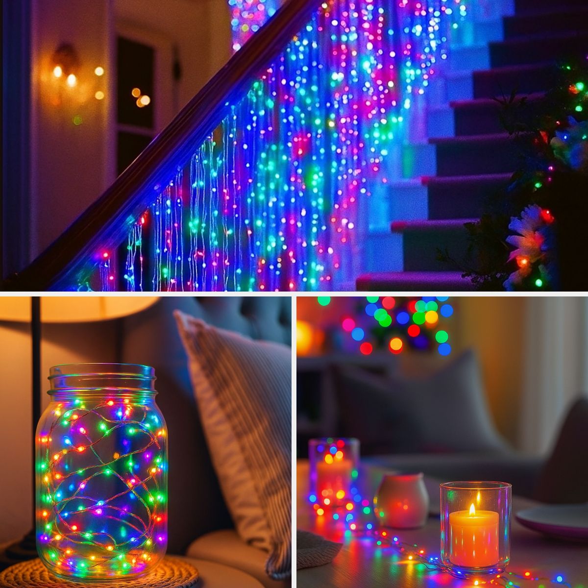 Fio De Fada 100 Led 10 Metros IP44  Bateria Cordão Pisca Luzes Lâmpadas Festa Decoração Árvore de Natal LuvinCo