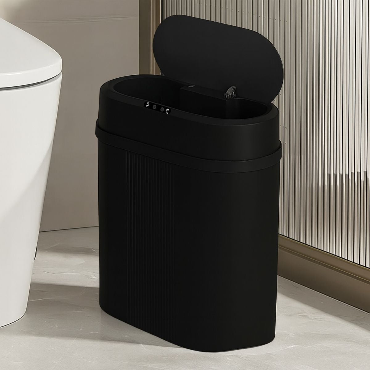 Lixeira Inteligente 12 Litros Grande Automática Sensor Inteligente Aproximação Anti-odor Abrir e Fechar Com Pilhas Recarregáveis E Carregador Luvinco