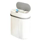 Lixeira Inteligente 12 Litros Grande Automática Sensor Inteligente Aproximação Anti-odor Abrir e Fechar Com Pilhas Recarregáveis E Carregador Luvinco