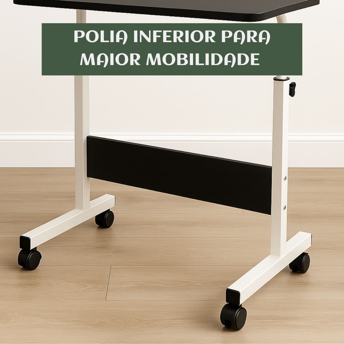 Mesa Notebook Ergonômica Multiuso Altura Regulável Rodinhas Mesa  de Canto Escrivaninha para Cama Sofá Ajustes LuvinCo