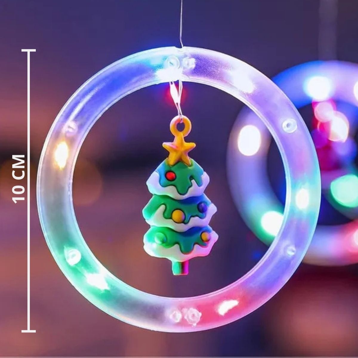 Pisca Cascata 130 Led IP65 Prova De Água  3,0m Cortina Varal Figura Decoração Natal Varal LuvinCo Bivolt