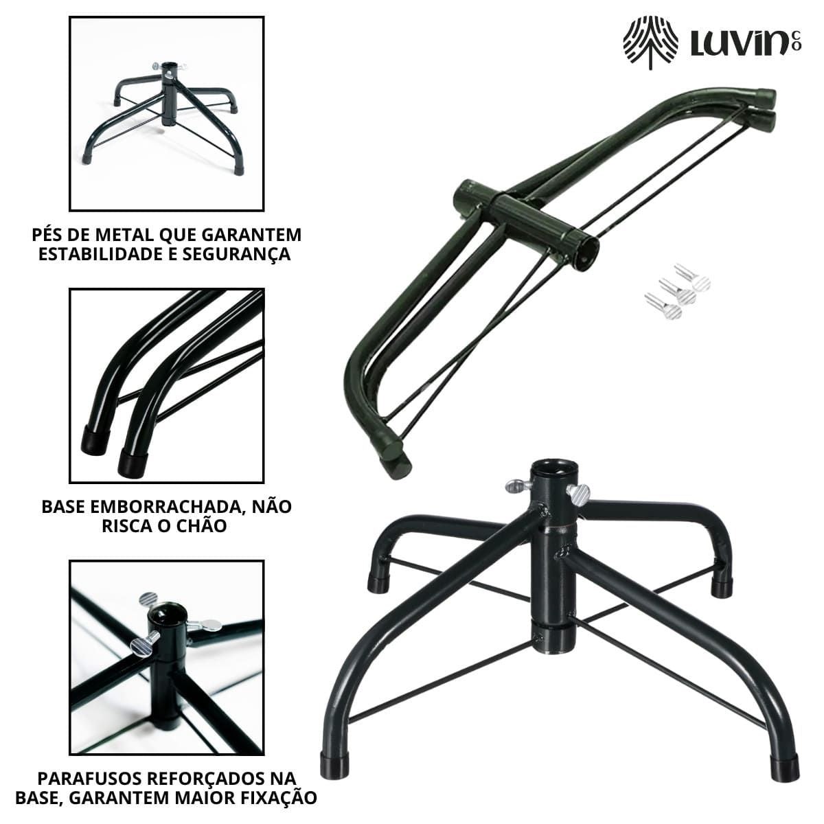 Árvore Natal Slim 2,10m 800 Galhos Pinheiro Tradicional Fina Luxo Cheia Luvinco