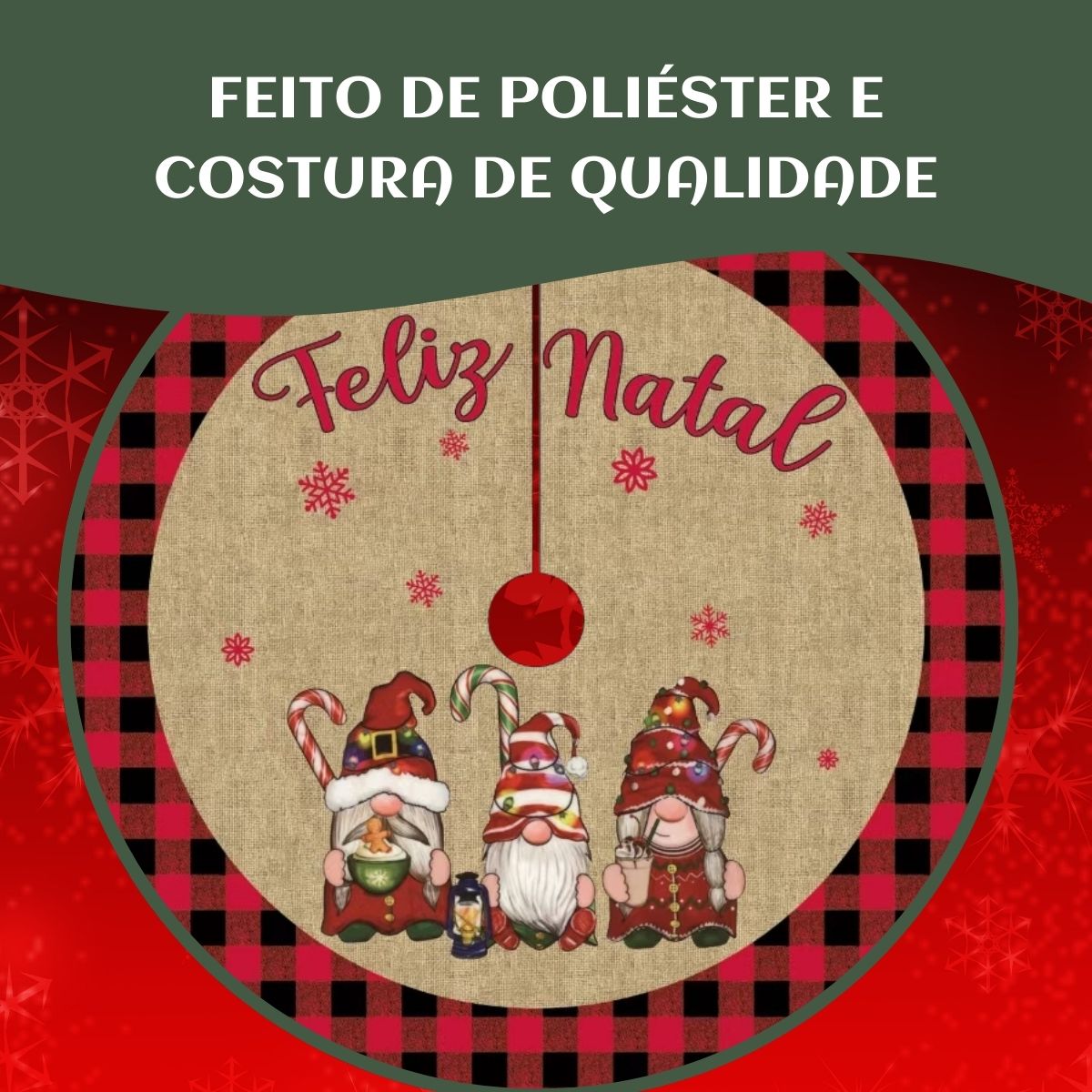 Saia Tapete Base Árvore De Natal Decoração Enfeite Natalino