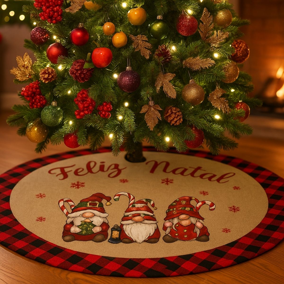 Saia Tapete Base Árvore De Natal Decoração Enfeite Natalino
