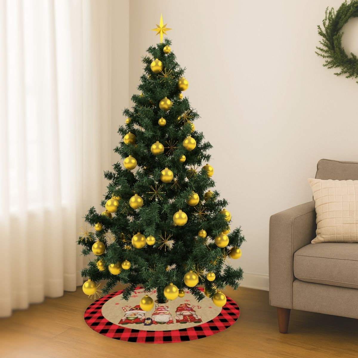Saia Tapete Base Árvore De Natal Decoração Enfeite Natalino