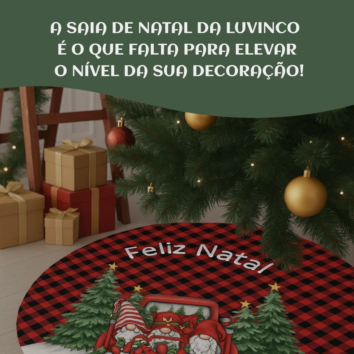 Saia Tapete Base Árvore De Natal Decoração Enfeite Natalino