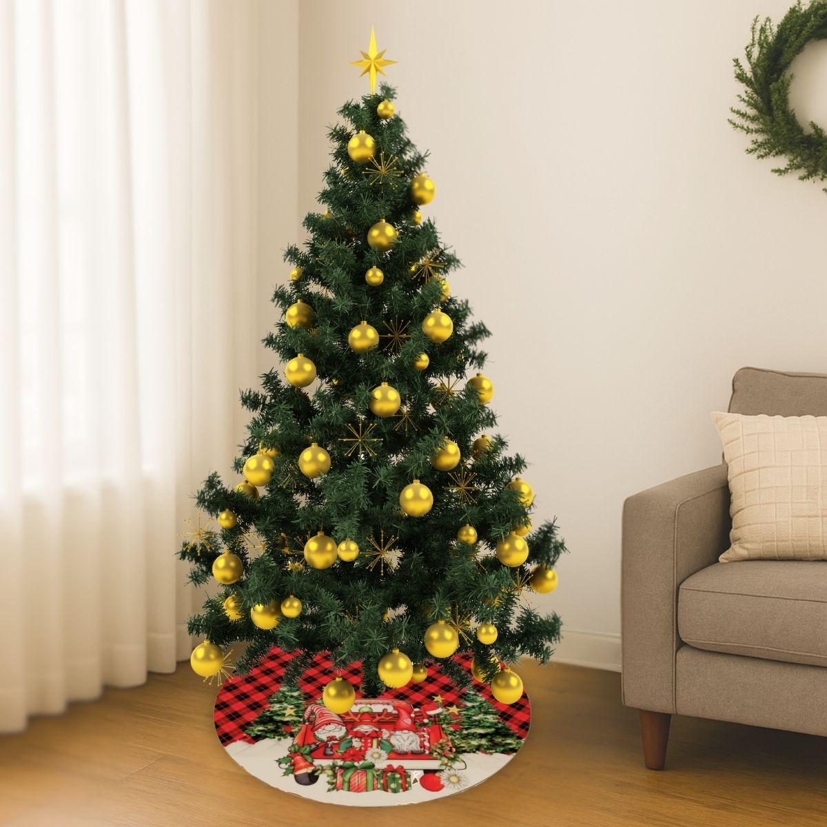 Saia Tapete Base Árvore De Natal Decoração Enfeite Natalino