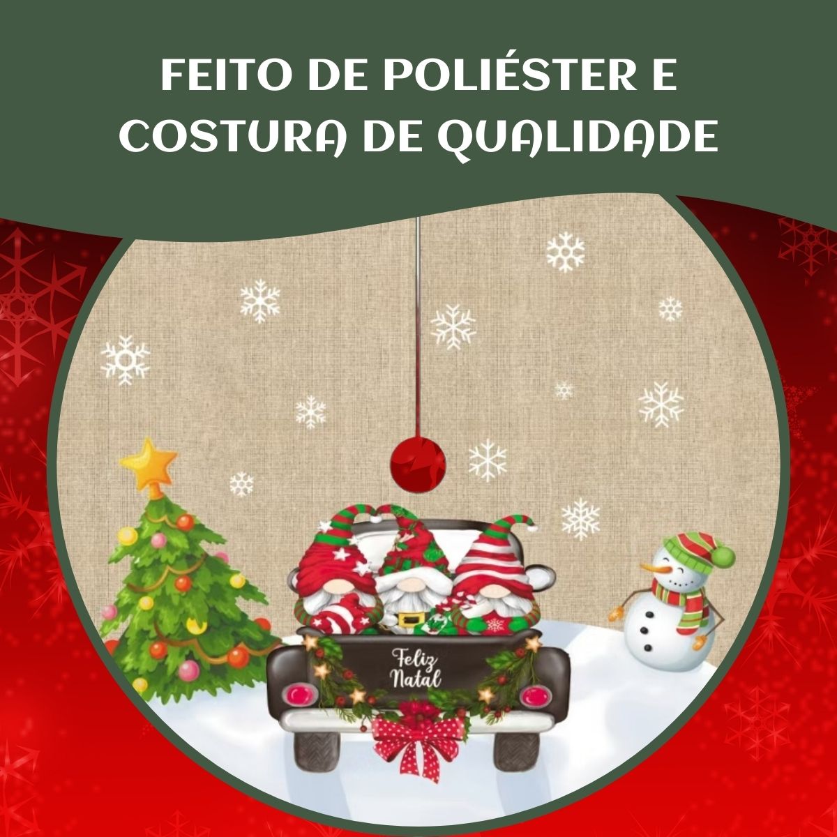 Saia Tapete Base Árvore De Natal Decoração Enfeite Natalino