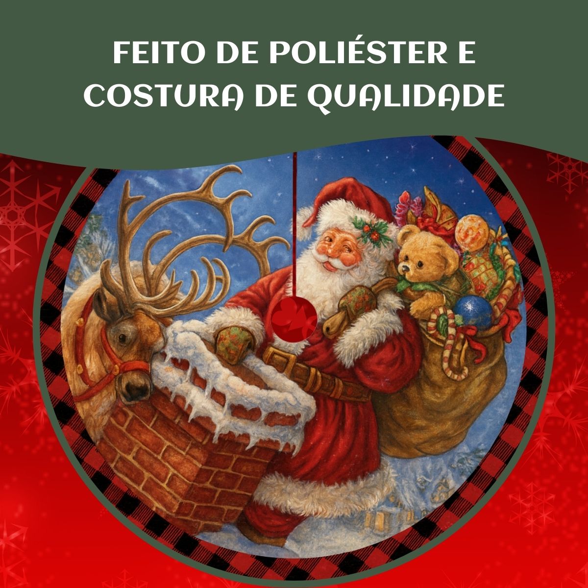 Saia Tapete Base Árvore De Natal Decoração Enfeite Natalino