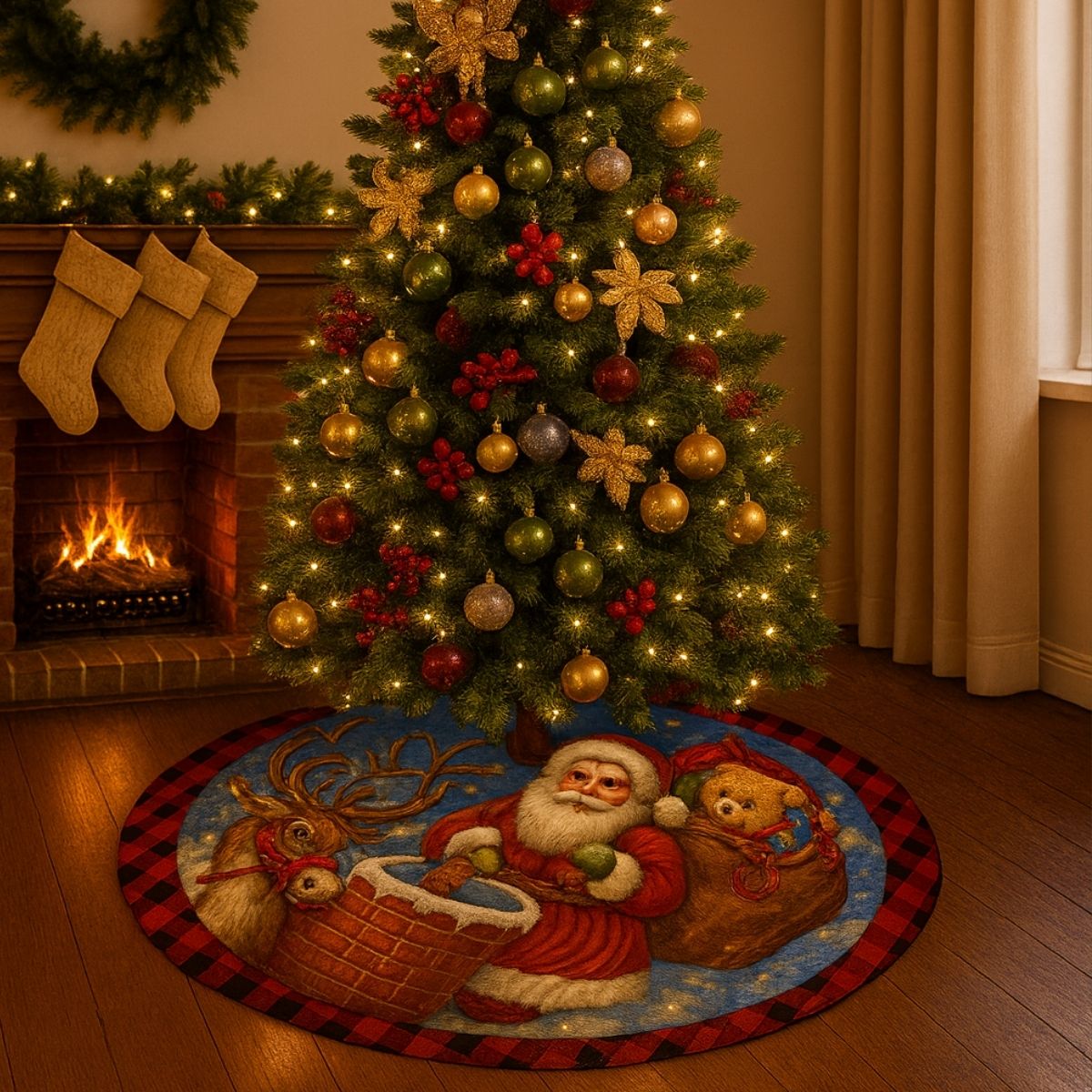 Saia Tapete Base Árvore De Natal Decoração Enfeite Natalino