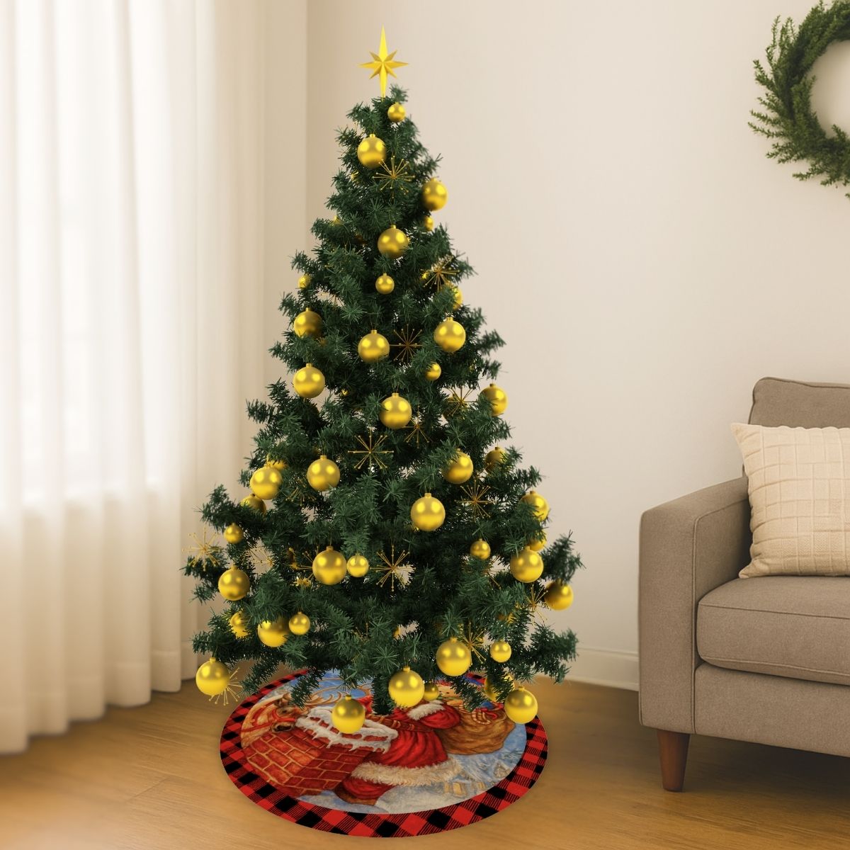 Saia Tapete Base Árvore De Natal Decoração Enfeite Natalino