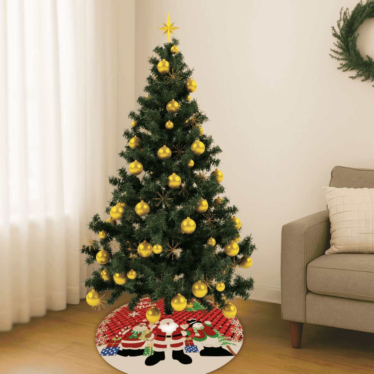 Saia Tapete Base Árvore De Natal Decoração Enfeite Natalino