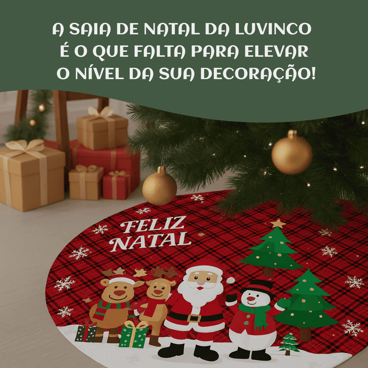 Saia Tapete Base Árvore De Natal Decoração Enfeite Natalino