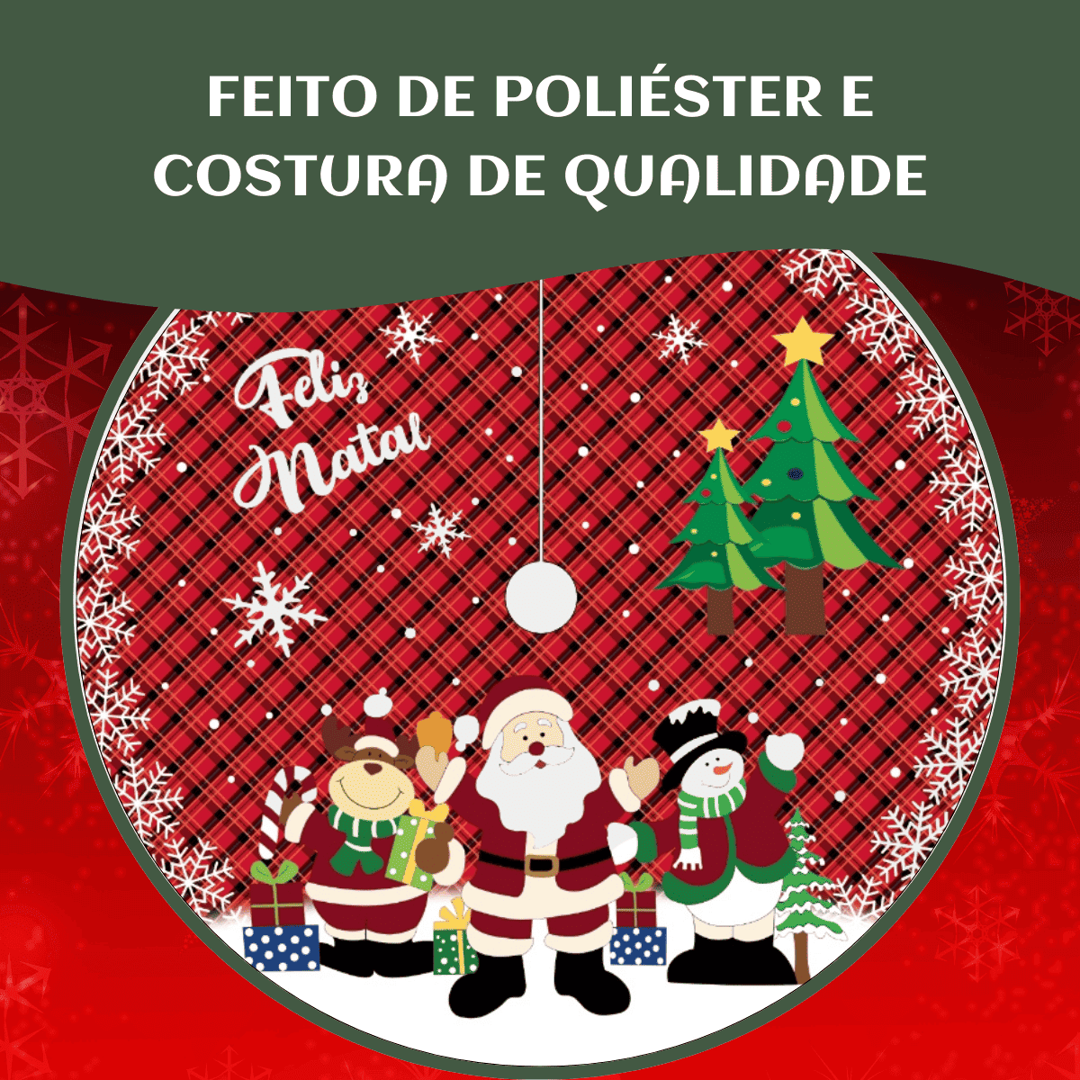 Saia Tapete Base Árvore De Natal Decoração Enfeite Natalino