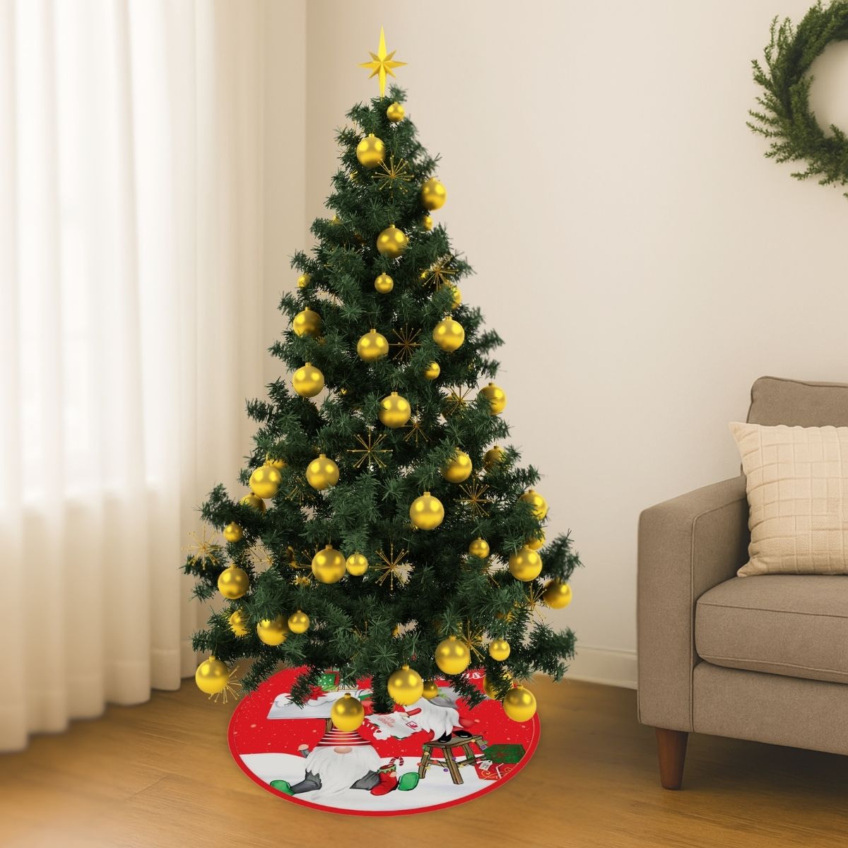 Saia Tapete Base Árvore De Natal Decoração Enfeite Natalino