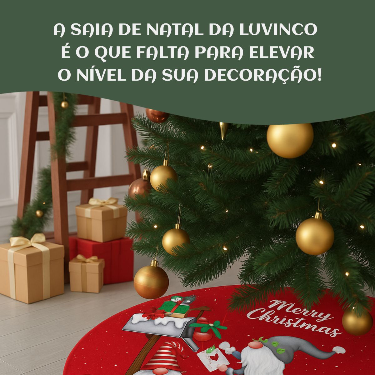 Saia Tapete Base Árvore De Natal Decoração Enfeite Natalino