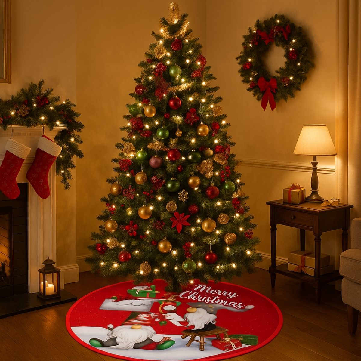 Saia Tapete Base Árvore De Natal Decoração Enfeite Natalino