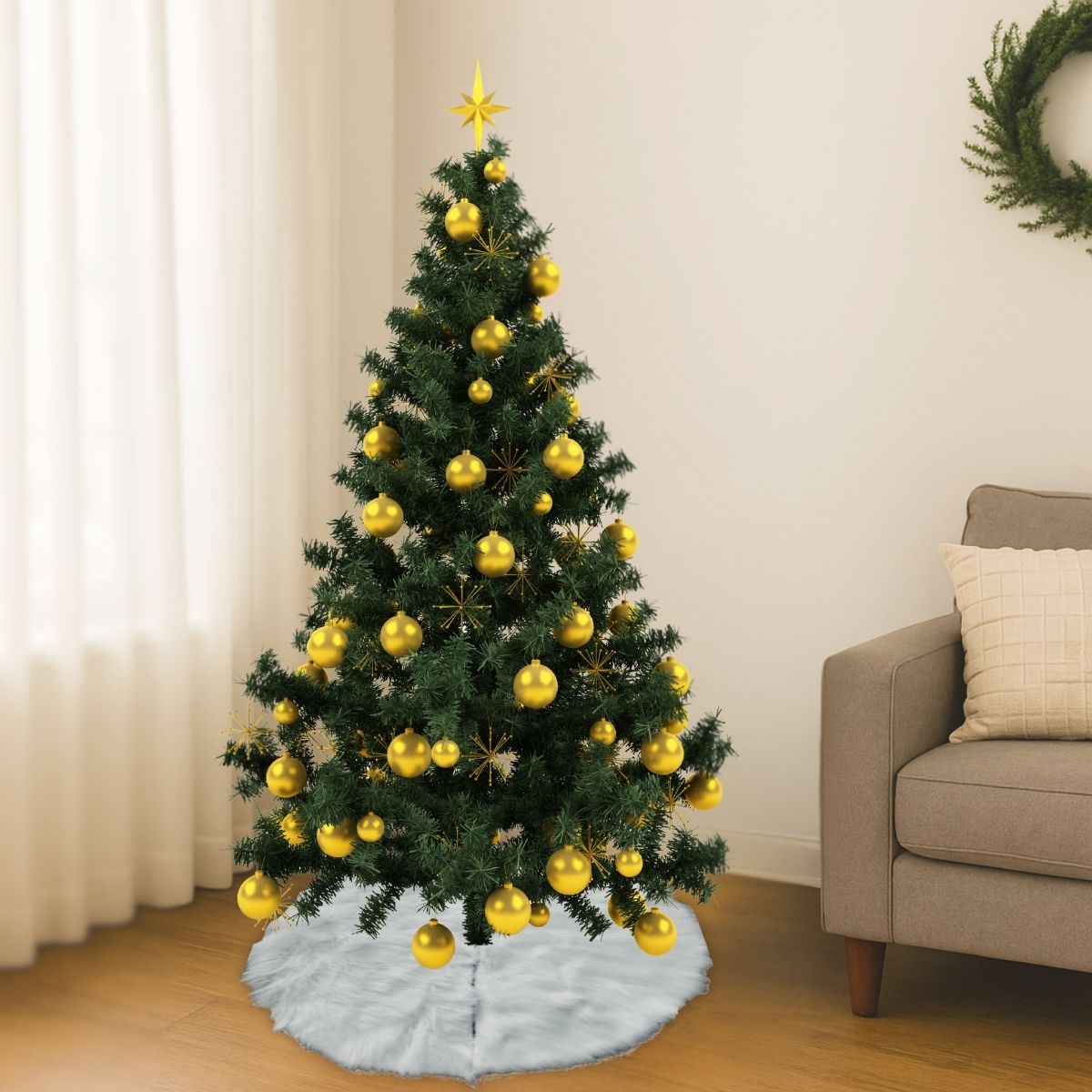 Saia Tapete Base Árvore De Natal Decoração Enfeite Natalino