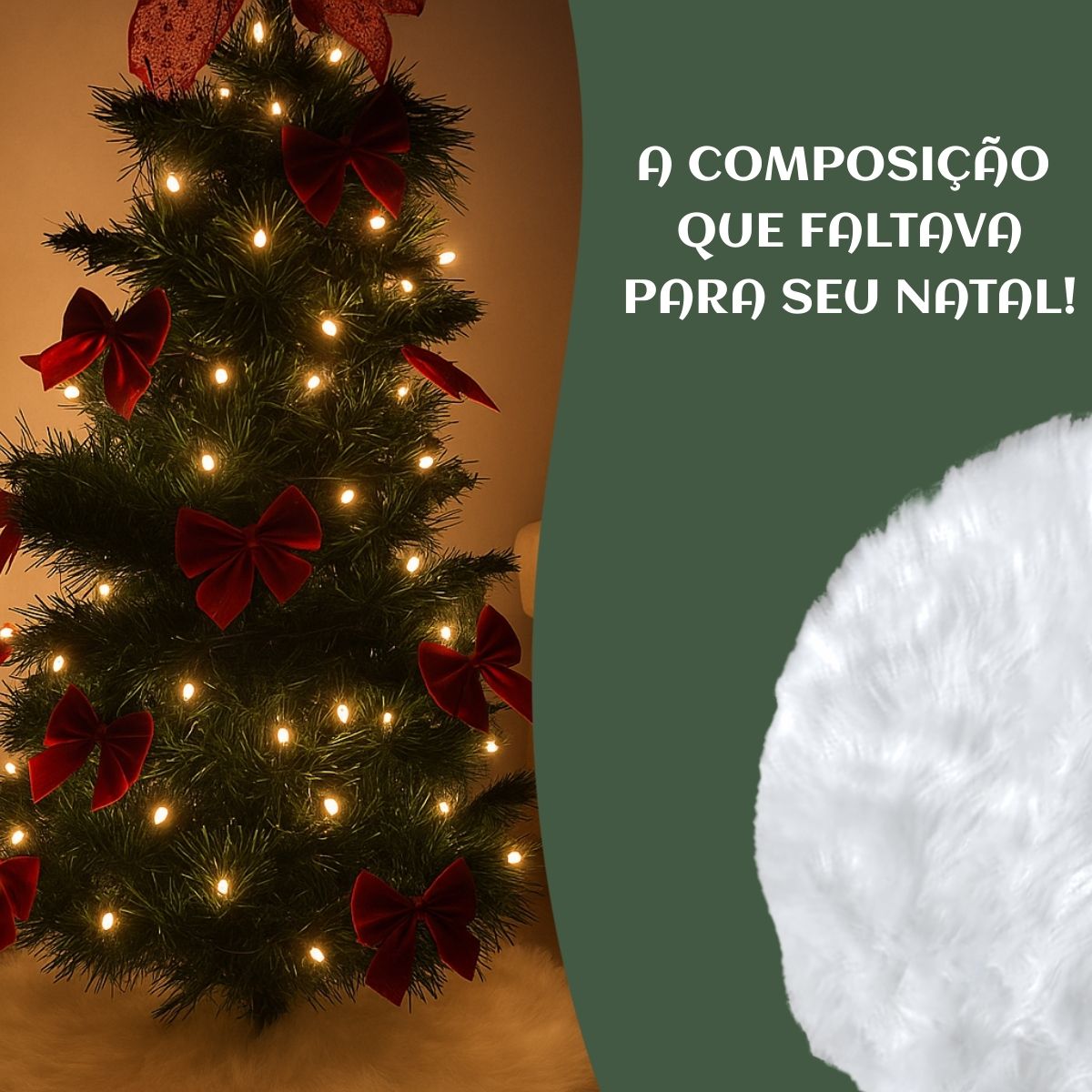 Saia Tapete Base Árvore De Natal Decoração Enfeite Natalino