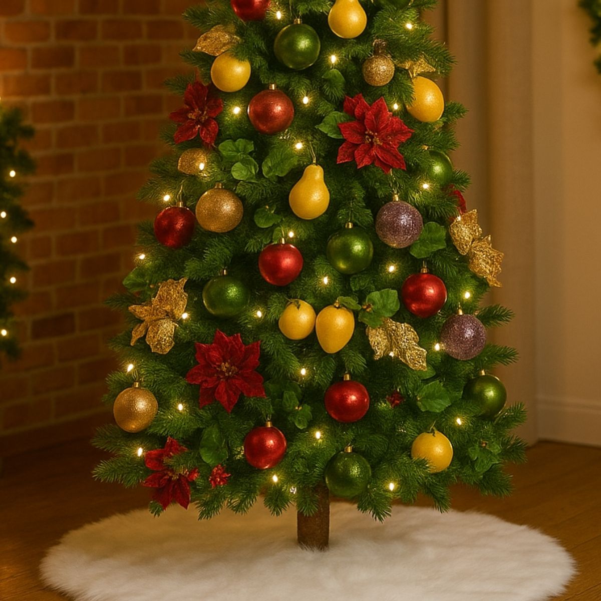 Saia Tapete Base Árvore De Natal Decoração Enfeite Natalino